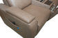 Vibe Taupe Fabric Power Reclining Loveseat with Console, Power Headrest, Lumbar, Heat, Massage & Pulse