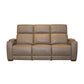 Vibe Taupe Fabric Power Reclining Sofa with Console, Power Headrest, Lumbar, Heat, Massage & Pulse