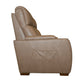 Vibe Taupe Fabric Power Reclining Sofa with Console, Power Headrest, Lumbar, Heat, Massage & Pulse