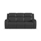 Ziggy Iron Leather Power Reclining Sofa with Power Headrest, Lumbar, Heat & Massage