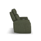 Felix Forest Green Leather Power Reclining Loveseat with Power Headrest, Lumbar, Heat & Massage