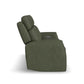 Felix Forest Green Leather Power Reclining Sofa with Power Headrest, Lumbar, Heat & Massage