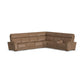 Vibe Taupe Leather Power Reclining Sectional with Power Headrest, Lumbar, Heat, Massage & Pulse