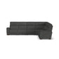 Vibe Coal Fabric Power Reclining Sectional with Power Headrest, Lumbar, Heat, Massage & Pulse