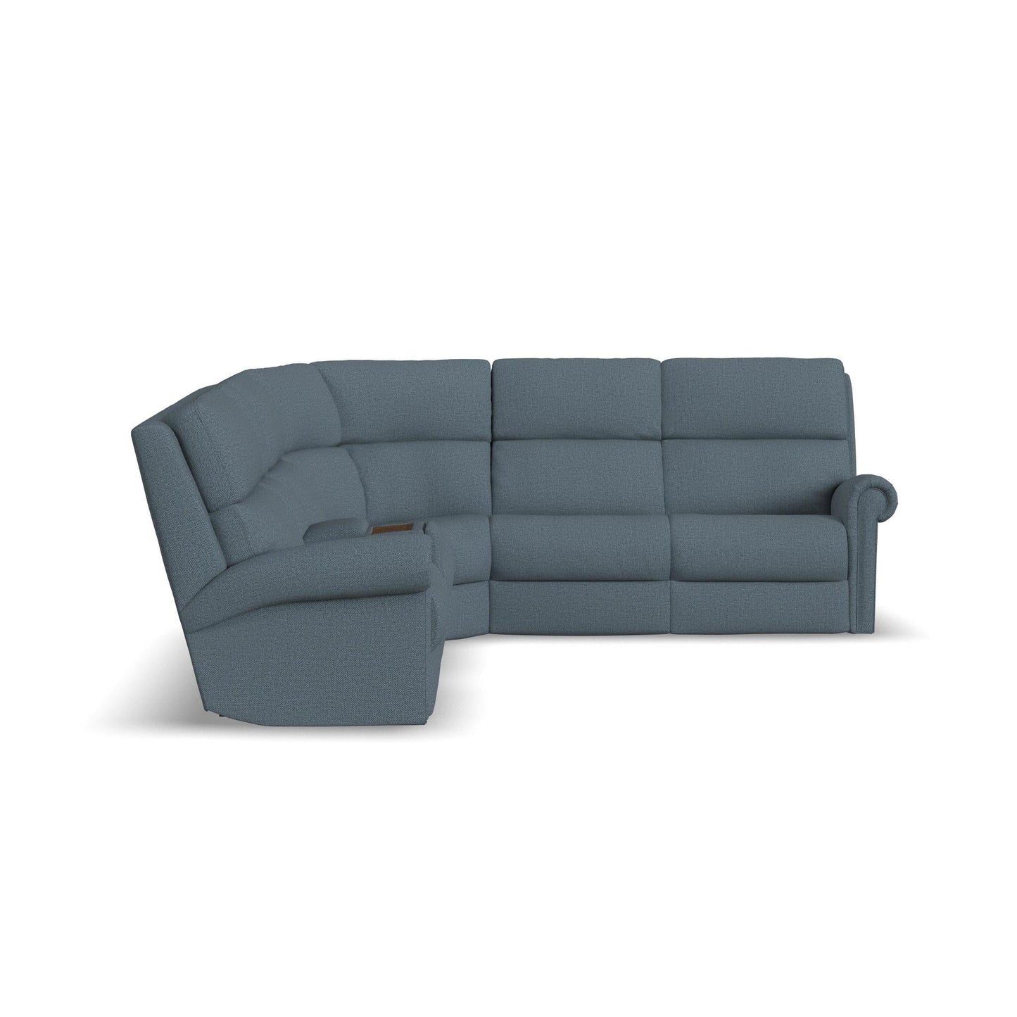 Bernard Fabric Power Reclining Sectional w/ Power Headrest & Lumbar