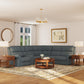 Bernard Fabric Power Reclining Sectional w/ Power Headrest & Lumbar