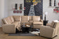Aria Fawn Leather Power Reclining Sectional