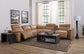 Camden Dusty Taupe Leather Power Reclining Sectional with Power Headrest