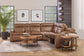 Dutch Cortado Leather Power Reclining Sectional