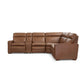 Dutch Cortado Leather Power Reclining Sectional