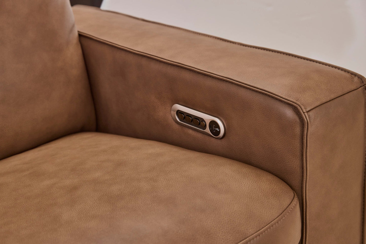 Dutch Cortado Leather Power Reclining Sectional