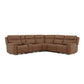 Sawyer Harvest Leather Power Reclining Sectional with Power Headrests & Lumbar