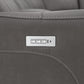 Carter Smoke Fabric Power Reclining Sectional with Power Headrests & Lumbar