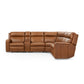 Wyatt Canyon Leather Power Reclining Sectional with Power Headrest & Lumbar