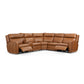 Wyatt Canyon Leather Power Reclining Sectional with Power Headrest & Lumbar