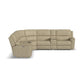 Henry Beige Leather Power Reclining Sectional with Power Headrest & Lumbar
