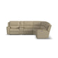 Henry Beige Leather Power Reclining Sectional with Power Headrest & Lumbar