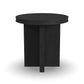 Waterfall Black Round End Table