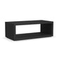 Waterfall Black Rectangular Coffee Table with Casters