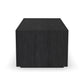 Waterfall Black Rectangular Coffee Table with Casters