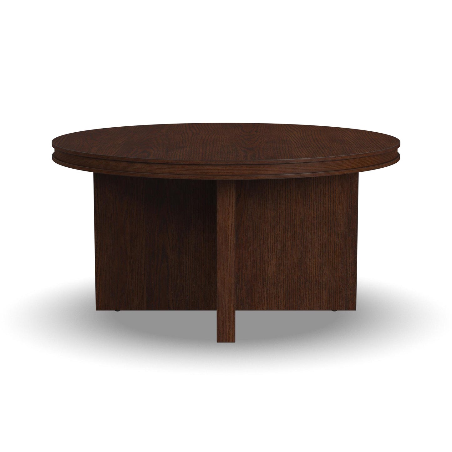 Waterfall Brown Round Coffee Table