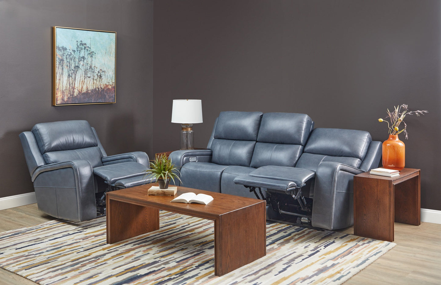 Waterfall Brown Rectangular Coffee Table