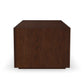 Waterfall Brown Rectangular Coffee Table with Casters