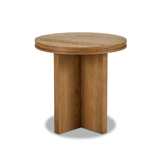 Waterfall Brown Round End Table