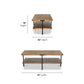 Millwork Brown Rectangular Coffee Table