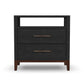 Waterfall Black Nightstand