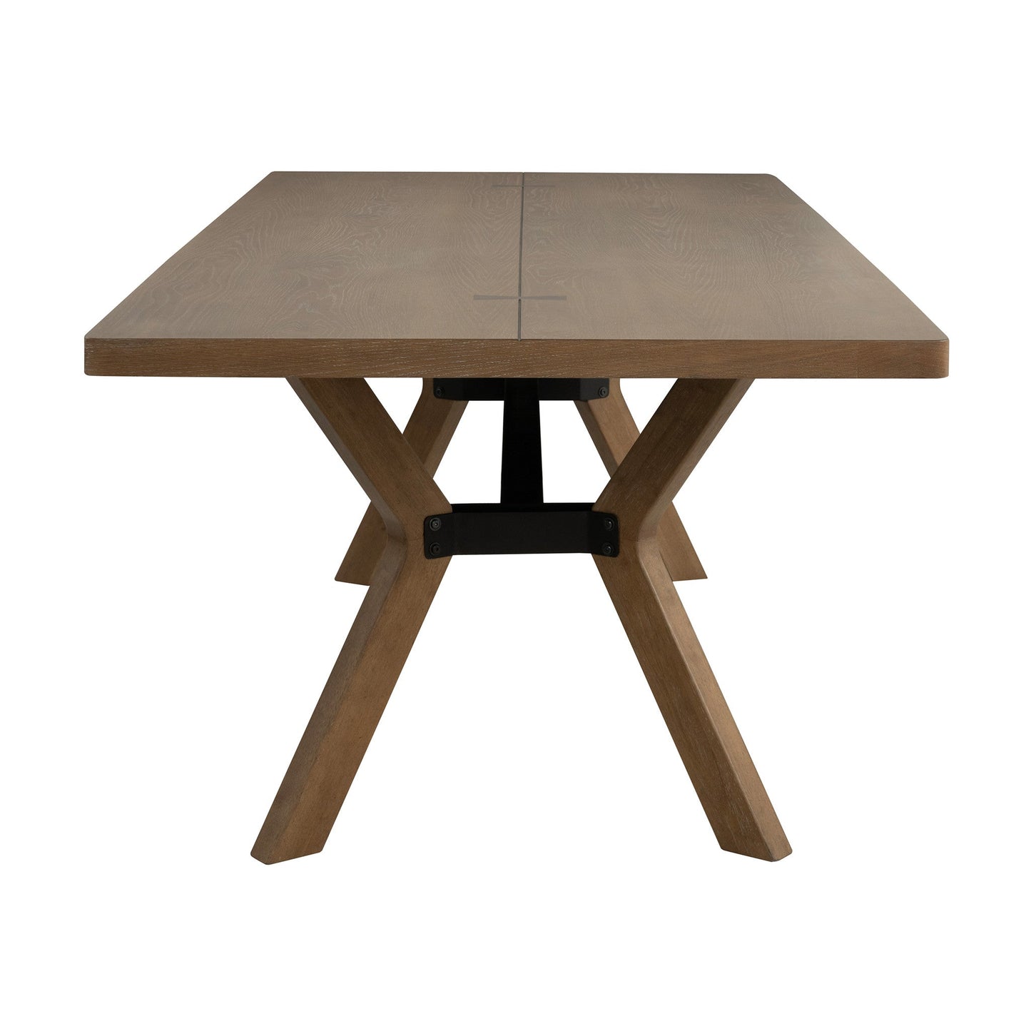 Millwork Brown Rectangular Dining Table
