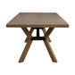 Millwork Brown Rectangular Dining Table