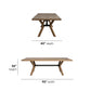 Millwork Brown Rectangular Dining Table