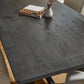 Waterfall Black Rectangular Dining Table
