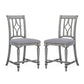 Plymouth Gray Pair of Armless Dining Chairs