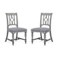 Plymouth Gray Pair of Armless Dining Chairs