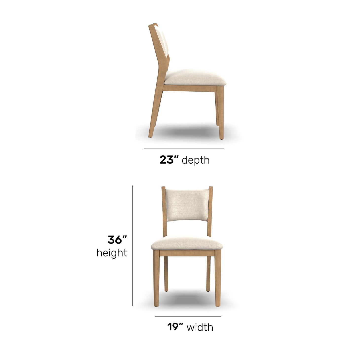 Normandy Pair of Upholstered Dining Chairs