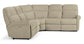 Davis Fabric Power Reclining Sectional with Power Headrests