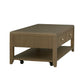 Reed Rectangular Coffee Table with Casters