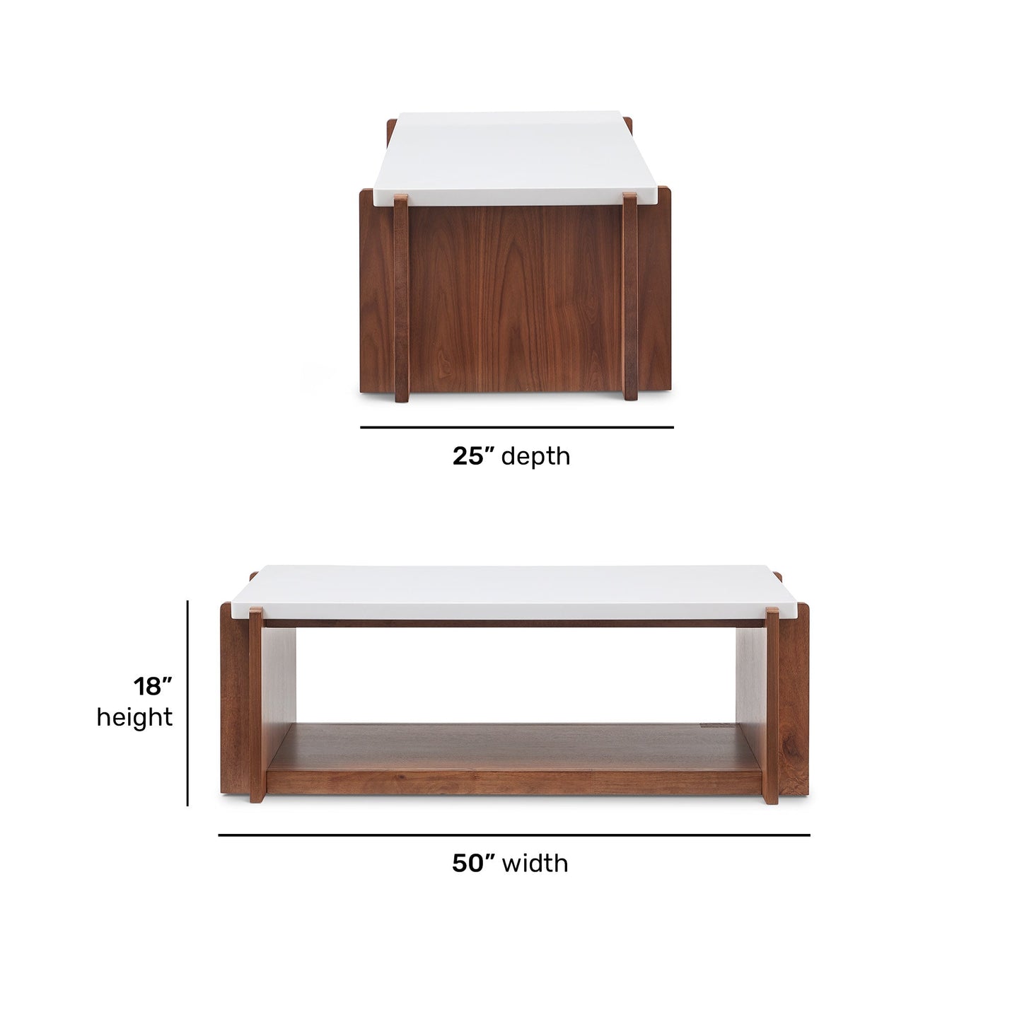 Lincoln Rectangular Coffee Table with Casters