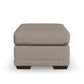 Jewel Fabric & Leather Ottoman