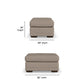 Jewel Fabric & Leather Ottoman
