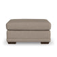 Jewel Fabric & Leather Ottoman