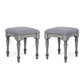 Plymouth Gray Pair of Ottomans