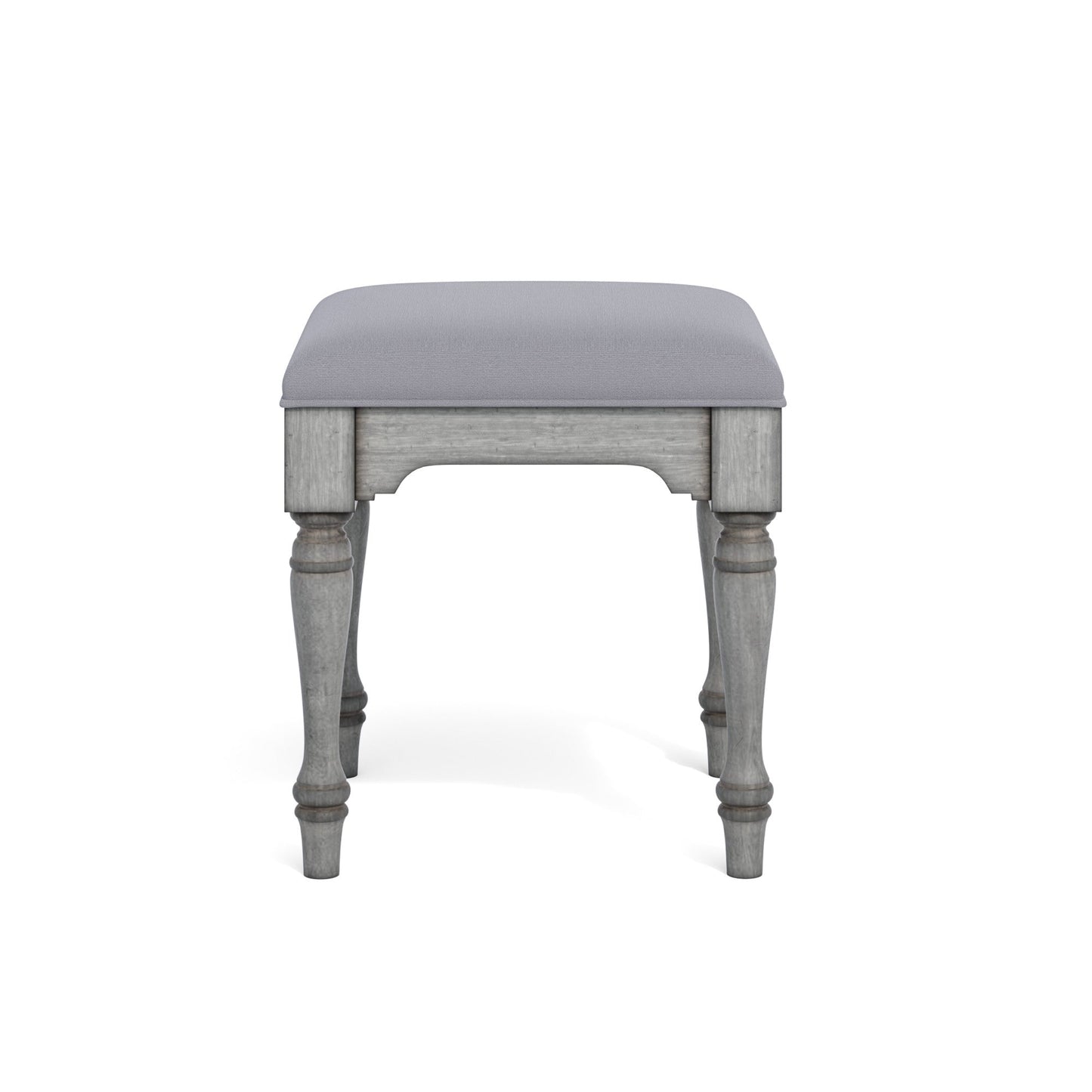 Plymouth Gray Pair of Ottomans