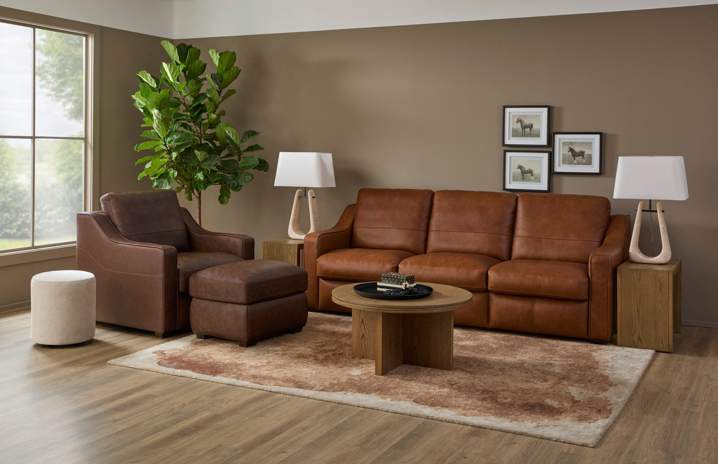 Hudson Autumn Leather Sofa