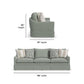 Eleanora Fabric Large Three-Cushion Sofa