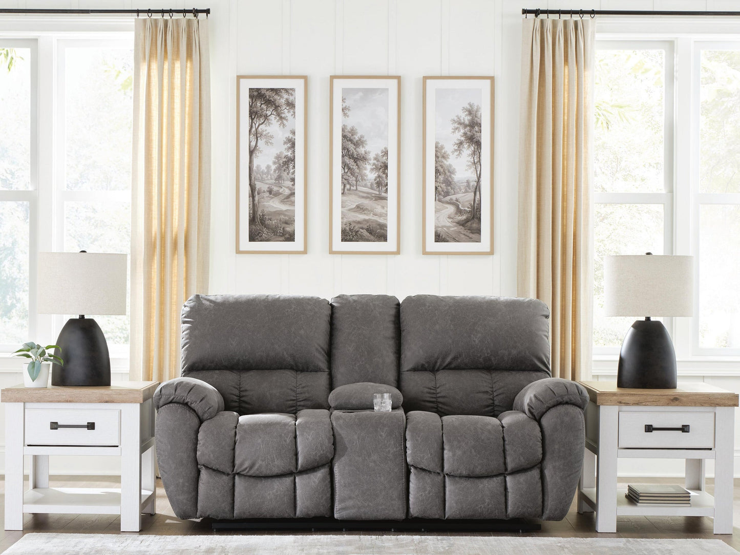 Bakerstein PWR REC Loveseat/CON/ADJ HDRST