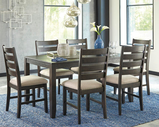 Signature Design by Ashley Rokane Dining Room Table Set - Vaughn Outlet Kankakee IL
