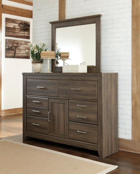 Signature Design by Ashley Juararo Dresser and Mirror - Vaughn Outlet Kankakee IL